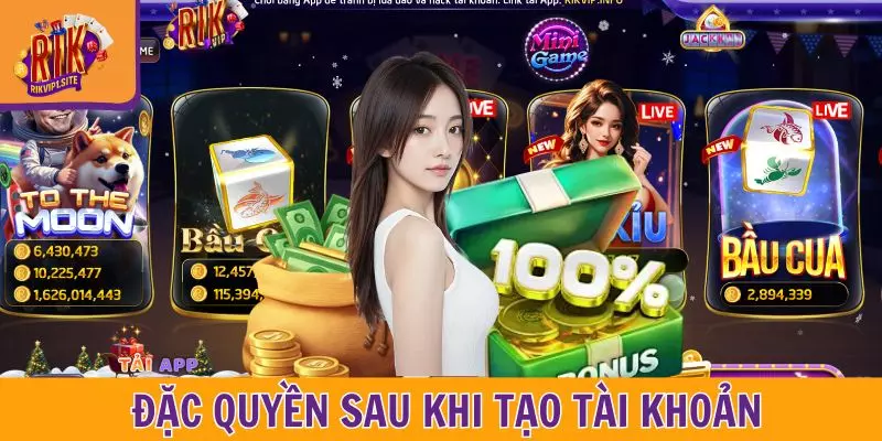 Đặc quyền sau khi tạo tài khoản